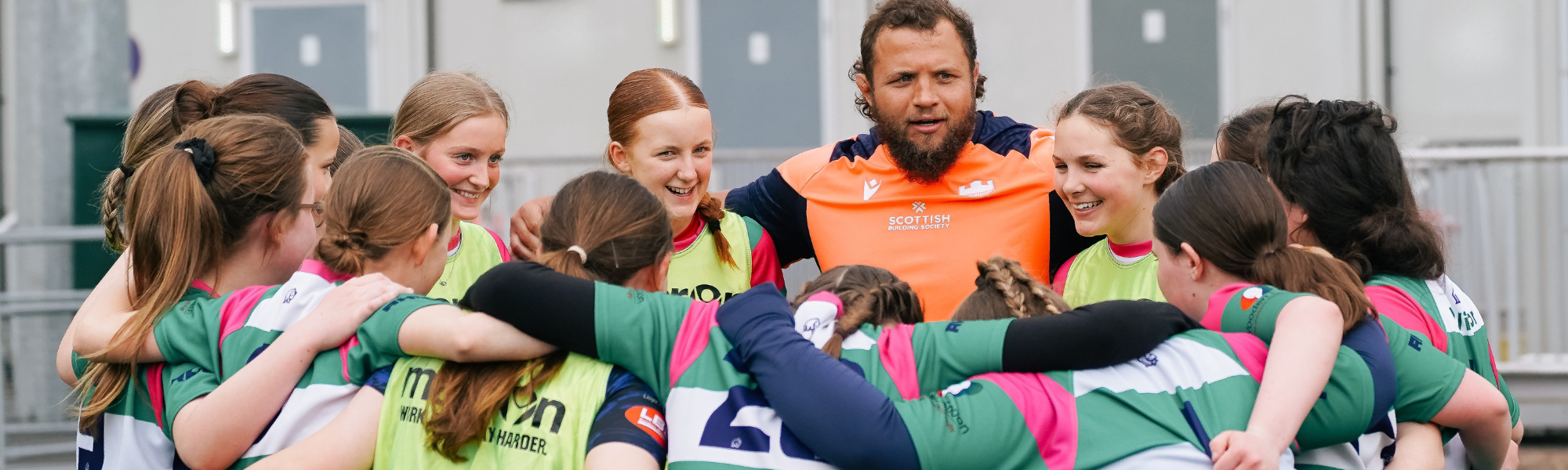 Background image: Local teams train with Scotland stars at Hive Stadium
