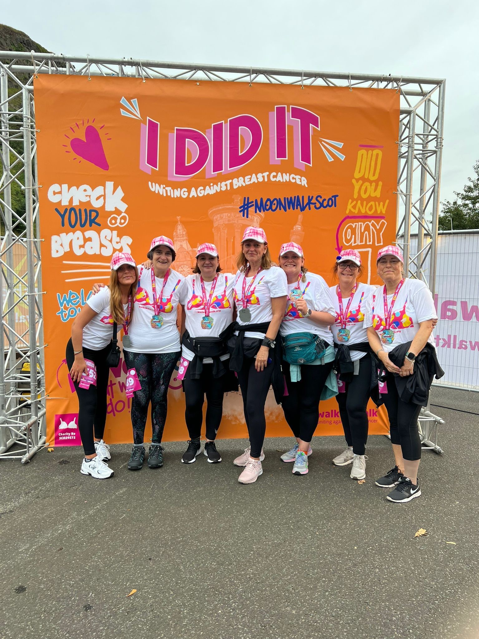 Background image: Our colleagues completed the Edinburgh Moonwalk 2023