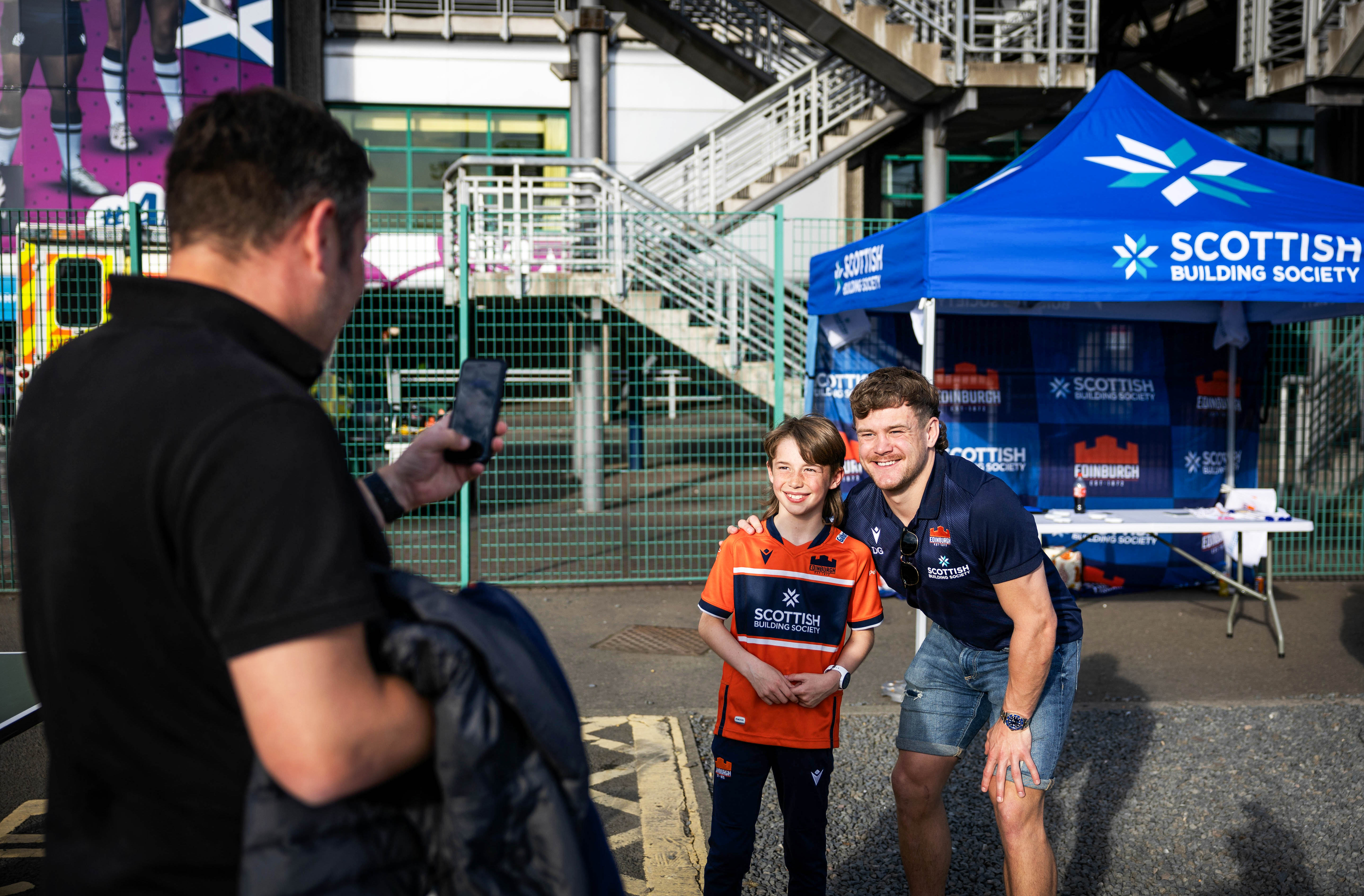 Background image: Main Club Partner of Edinburgh Rugby