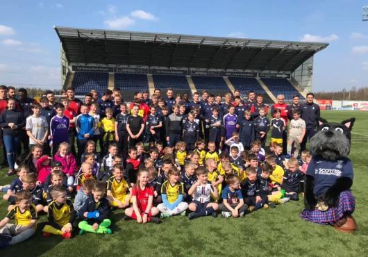 Background image: Junior Bairns Day at Falkirk Stadium