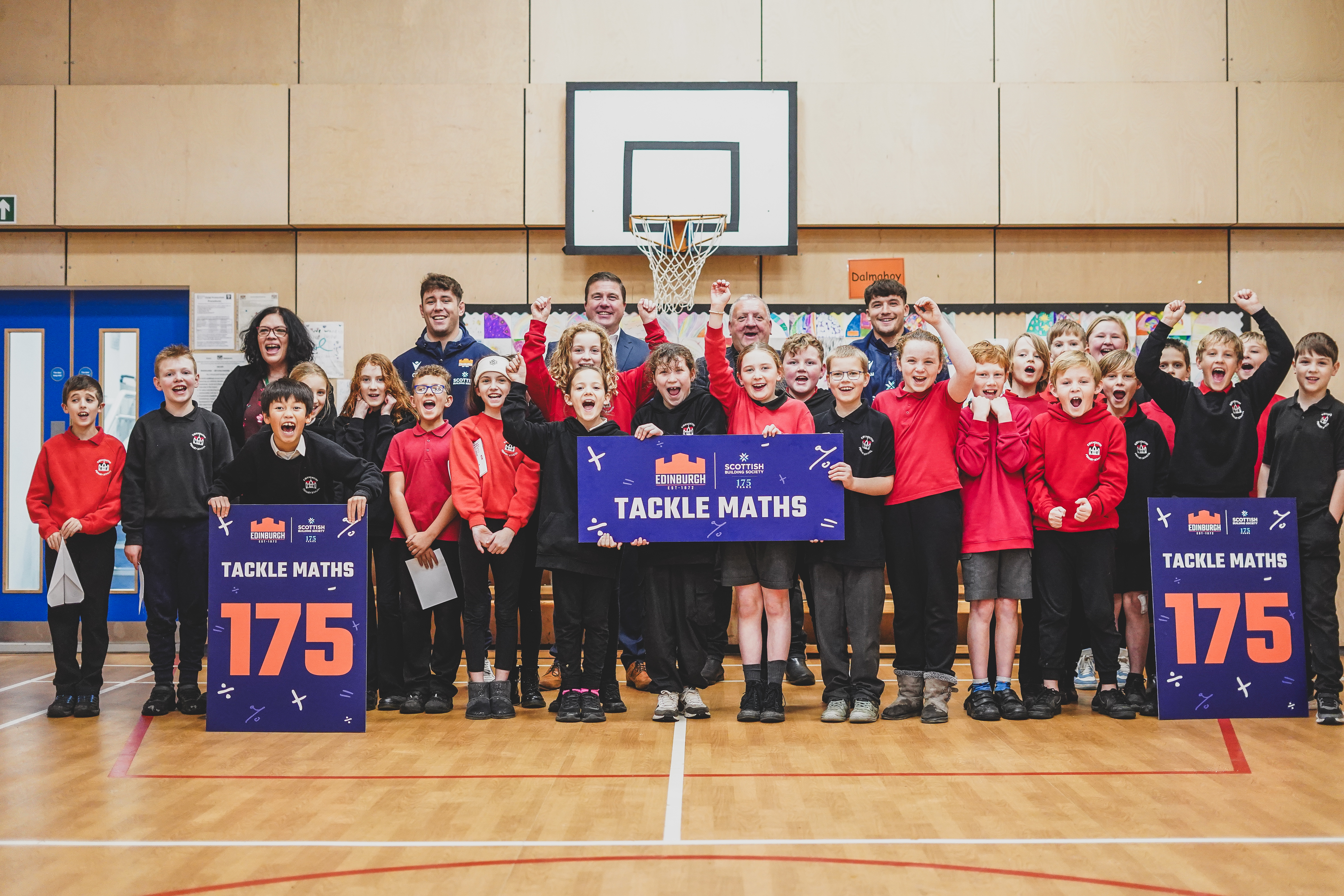 Background image: We're helping primary school pupils across Scotland  'Tackle Maths'.